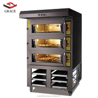 Horno de cubierta eléctrico europeo personalizado, portátil, horno comercial de 1/2/3 capas para hornear pan, pastelería, panadería, nuevo para nueces, harina, maíz