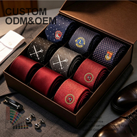 Corbata de Seda Bordada con Logotipo de Escudo, Insignia Personalizada de Club o Asociación, para Hombres, Traje Formal de Negocios