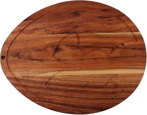 Tabla de cortar redonda de madera con ranura, bandeja de servir, tabla de charcutería de madera, tabla de cortar con diseño de conejo para la Pascua - Product Image 3