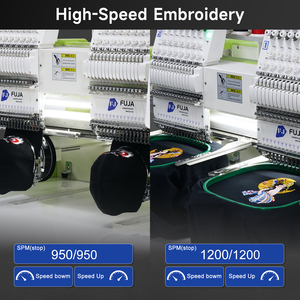 Machine à broder automatique FUJA à 3 têtes, similaire à la machine à broder industrielle informatisée multi-têtes Brother, <span class=keywords><strong>pour</strong></span> casquettes et t-shirts - Product Image 6