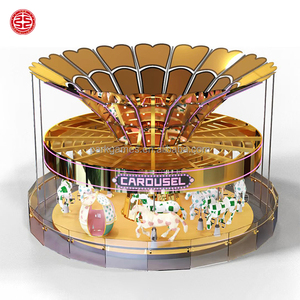 Fabricant chinois de manège de parc d'attractions, carrousel extérieur à 16 places pour aire de jeux, à <span class=keywords><strong>vendre</strong></span> - Product Image 1