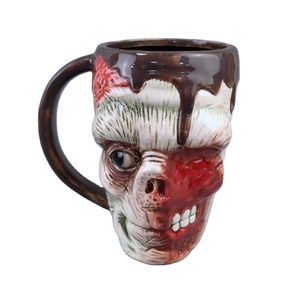 Novedades, Taza de Café Grande de Cerámica Pintada a Mano con Diseño de Máscara de Jason, Terror de Halloween, Cara Podrida, Libre de BPA, Apta para Alimentos - Product Image 2