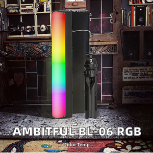AMBITFUL BL-06 RGB <span class=keywords><strong>Pavo</strong></span> <span class=keywords><strong>Tube</strong></span> LED, bâton lumineux portable pleine couleur pour la photographie, les vidéos et les films - pour le vlogging - Product Image 4
