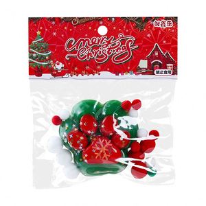 Jouets de Noël à presser au design attrayant, Slime solide en colle souple avec griffe de chat, pour le soulagement du stress de Noël, sensation de pincement réaliste - Product Image 1