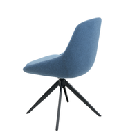 Chaise de salle à manger pivotante ergonomique haut de gamme, revêtement en tissu, 360° °   Pieds de table rotatifs en fer pour salle de repos de bureau, salle à manger à domicile