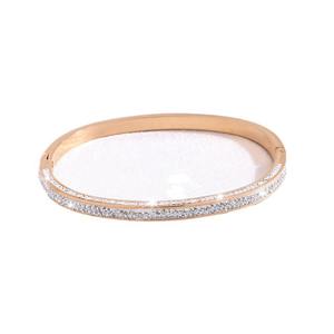 Bracciale in Acciaio al Titanio di Alta Qualità per Ragazze, Stile Raffinato con Diamanti che Non Cadono, Design Generoso e Alla Moda in Stile Ins Dorato - Product Image 5