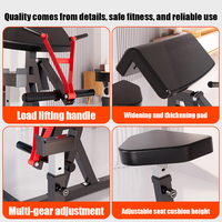 Machine à curls Preacher 3-en-1 pour bras, biceps et triceps, station d'entraînement pour haltères et barres, équipement de fitness pour la maison