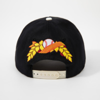 Casquette de baseball en coton premium avec bordure contrastante en corde, broderie d'équipe sportive, pour startups de mode streetwear