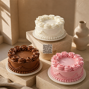 Fotografie-Requisite: Künstlicher <span class=keywords><strong>Kuchen</strong></span> für Dekorationsübungen, Wiederverwendbare Buttercreme-Spritzformen für Backschulen und Konditorei-Training - Product Image 4