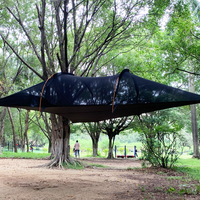 Tente d'arbre double couche en polyester pour 2-3 personnes avec bâche de protection, hamac de camping suspendu pour toutes les saisons