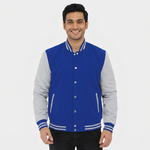 Chaqueta Varsity 2024 con Cuello Alto, Transpirable, 100% Algodón, con Impresión de su Logotipo, Abrigo de Invierno a la Moda - Product Image 1