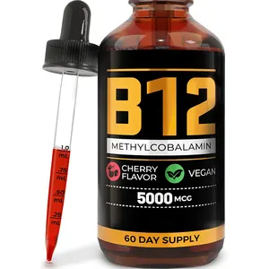 OEM Liquid Vitamin B12 Drops Sublingual Vegan Methylcobalamin Vitamin B12 Liquid Drops For Energy