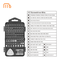 Kit de tournevis magnétique professionnel Mingtu 138 en 1, ensemble d'outils de réparation de précision à 117 pièces avec manche en acier