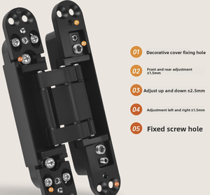 40kg Heavy Duty Doors Invisible <strong>Hinge</strong> 180 Degree Open Zinc Alloy 3D Adjustable Concealed <strong>Hinges</strong> 150*25mm Hidden Kitchens <strong>Hinges</strong> - Product Image 3