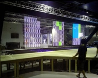 Film de projection holographique rigide transparent en PET de 8 m de large pour scène Pepper Ghost avec projecteur à 45 degrés