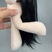 Peluche personnalisée Star Idol Coréenne, Mignonne, en forme de squelette debout avec longues jambes et cheveux, Nouveau design, Rembourrage en coton PP, 35 cm