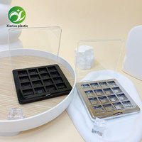Palette de fards à paupières carrée 16 couleurs en ABS écologique, boîtes en plastique multi-usages, lot de pots de fards à paupières vides en gros