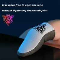 Manchon de doigt de jeu mobile en tissu argenté, matériau extrêmement mince de 0.3mm, manchons de pouce sans couture pour contrôleur de jeu