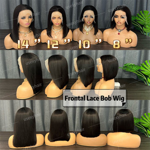 Perruque Lace Front Wig Bob naturelle bouclée courte 13x4 avec ligne de <span class=keywords><strong>cheveux</strong></span> pre-plucked pour femmes, offre spéciale - Product Image 6