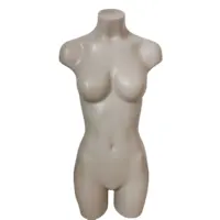 Kepala Setengah Tubuh Pantat Besar Plastik Wanita dengan Bahu Manekin Dada Besar