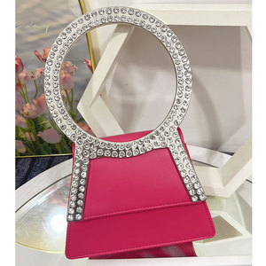Bolso de noche de lujo para mujer Candy-Designer Wedding Tote Clutch Rhinestone Diamond Open Closure Chain New Luxury Collection - Product Image 2