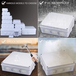 Caja de empalme Universal para proyectos eléctricos, carcasa de plástico ABS a prueba de polvo, impermeable IP65, color blanco, 15,7x13,8x4,7 pulgadas - Product Image 6
