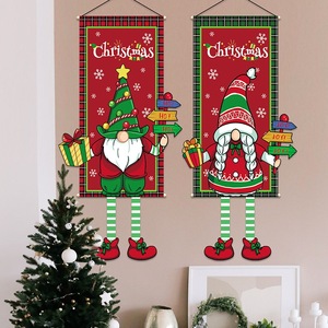 Christmas Decorative <strong>Objects</strong> Hanging Cloth Party Hotel Wall Decoration Cartoon-printed Background Cloth - Product Image 5