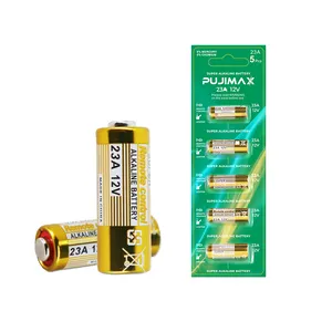 PUJIMAX 뜨거운 판매 5pcs 23a 12v 배터리 팩 원격 제어 알카라인 23a 12v 배터리 무선 도어 벨 롤러 게이트 리모컨