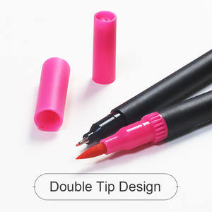 Penna ad acquerello <span class=keywords><strong>doppia</strong></span> <span class=keywords><strong>punta</strong></span> 12/18/24/36/48/80/100 colori penne per pittura <span class=keywords><strong>punta</strong></span> a pennello pennarelli per Graffiti - Product Image 2