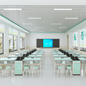Mesa de Trabajo Moderna para Laboratorio Escolar de PP Comercial con Fregaderos Químicos y Biológicos - Product Image 3