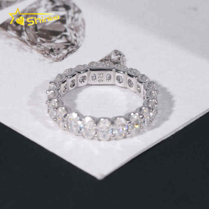 V3 Jewelry 925 Sterling Silver Oval Shape Moissanite and White Topaz Dangle Earring Gift main image 0
