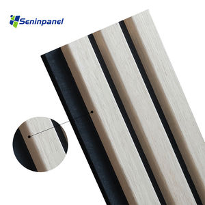 Panneaux acoustiques en placage de noyer gris Seninpanel pour l'insonorisation et la conception moderne des murs intérieurs - Product Image 1