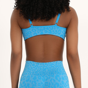 Logo Customized Two Pieces Womens Seamless <strong>Leggings</strong> and Bra Set <strong>Leopard</strong> <strong>Print</strong> Women's Sports Yoga Set Gym Sets Clothing Women - Product Image 5