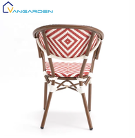Chaises de salle à manger modernes en rotin pour l'extérieur, empilables, respirantes, imperméables, minimalistes, pour balcon, patio, jardin, parc, meubles portables