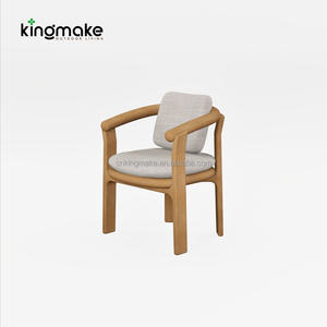 Meubles de jardin modernes de Foshan, table de jardin en <span class=keywords><strong>teck</strong></span> massif de luxe et chaise de salle à manger, <span class=keywords><strong>ensemble</strong></span> de meubles d'extérieur en bois avec coussin - Product Image 4