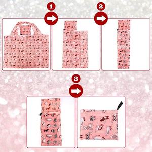 Sac de courses à bandoulière imperméable personnalisé GRS Factory, sac fourre-tout pliable avec logo imprimé - Product Image 2