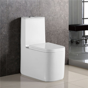 WC monobloc en céramique moderne avec siphon <span class=keywords><strong>double</strong></span> trappe, sanitaires de salle de bain - Product Image 1