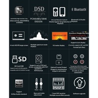 Lecteur de musique HIFI sans perte, décodage de bande maîtresse DSD, puce AK4493EQ, décodeur DAC numérique, alliage d'aluminium, écran 2"-4"