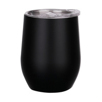 Gobelet isotherme en acier inoxydable 304 de style européen et américain, 12 oz, en forme d'œuf, avec ventre en U, pour vin et eau