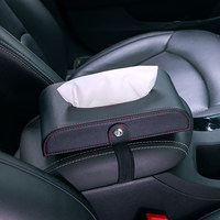 Support de mouchoirs en cuir pour accoudoir de voiture, style sangle extractible, accessoires de suspension pour dossier de siège, pour femmes