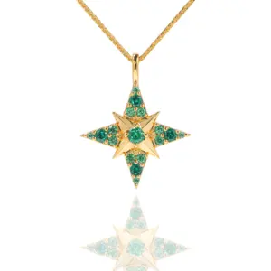 DEYIN 2024 Newest Fashion Starburst Necklace 925 Sterling Silver Jewelry Natural Gemstone Starburst Sun Necklace