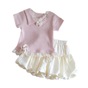 Completo Estivo in Due Pezzi per Bambine in Stile Coreano con Stampa Cartoon Dolce - Product Image 5