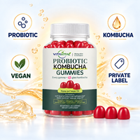 Gummies de kombucha probiotiques à marque privée, véganes, OEM, ODM, faible MOQ