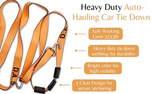 Sangles d'arrimage à rachet 2 pouces X 10 pieds Transporteur de marchandises Auto Transport <span class=keywords><strong>Remorque</strong></span> <span class=keywords><strong>Voiture</strong></span> <span class=keywords><strong>Sangle</strong></span> d'arrimage - Product Image 2