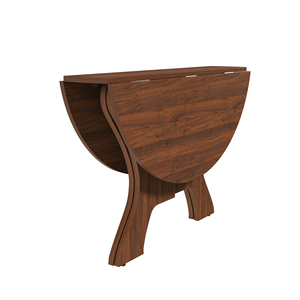 <span class=keywords><strong>Table</strong></span> à manger pliante en placage de chêne sauvage 43 pouces, <span class=keywords><strong>table</strong></span> de cuisine pliable peu encombrante <span class=keywords><strong>pour</strong></span> petits espaces, utilisation intérieure et extérieure - Product Image 4