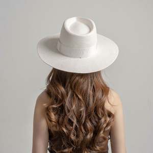 Hot Selling Fashion Women <b>Men</b> Summer Deluxe Toyo Paper <b>Straw</b> Panama <b>Hat</b> With Matching Ribbon Loop - Product Image 4