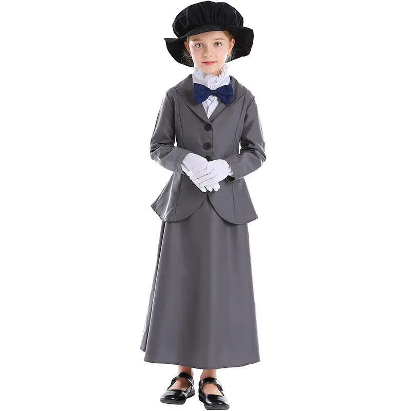 Wholesale Kids Girl Medieval Teacher Costume Children Halloween Party Cosplay Costume