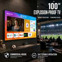 Écran industriel géant de 100 pouces avec cadre métallique, panneau d'origine BOE/CSOT A+, Smart TV pour une utilisation dans les salles d'affaires prestigieuses