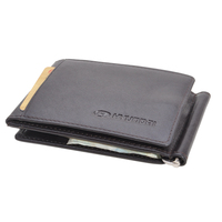 Dompet Saku Depan LOGO Anda Dompet Ramping Kulit Sapi Premium Full Grain Pemblokir Rfid Minimalis Tipis
