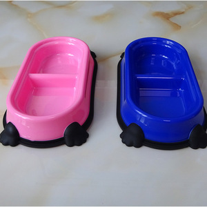 Lovely <strong>Cheap</strong> Custom <strong>Plastic</strong> Double <strong>Bowl</strong> Pet <strong>Bowl</strong> - Product Image 2